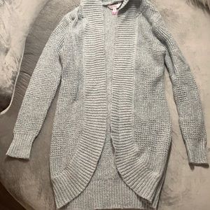 Small Gray Cardigan with hood!